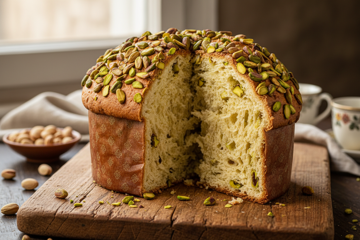 Panettone Siciliano artigianale al pistacchio